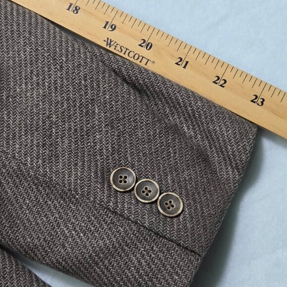 Ermenegildo Zegna Heritage Blazer Mens Size 40 Beige Single Breasted Two Button - Picture 14 of 16